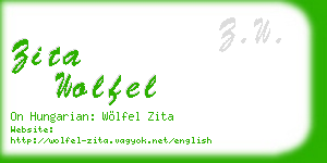 zita wolfel business card