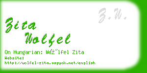 zita wolfel business card